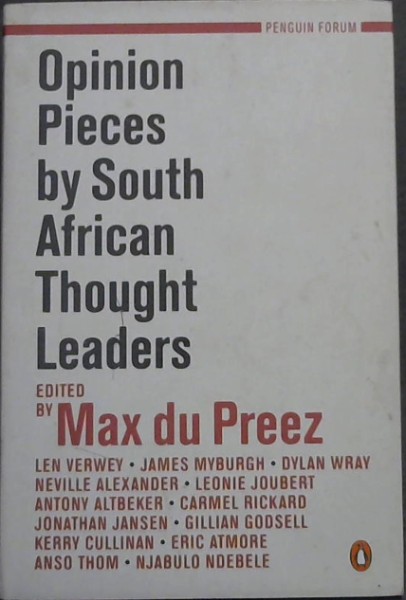 Opinion Pieces by South African Thought Leaders