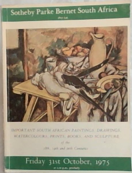Important South Africa Paintings, Drawings, Watercolours, Prints, Books and Sculptures