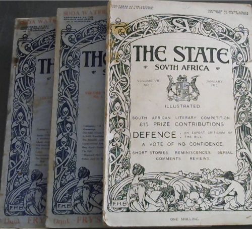 The State - South Africa - A South African National Magazine: Vol VII, No 1 - January 1912; Volume VIII, No 5, November 1912; Vol VIII, No 6 - December 1912