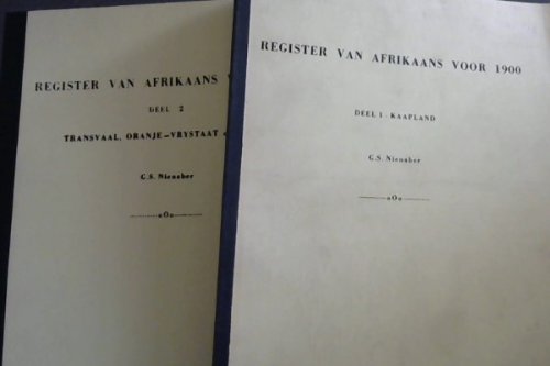 Register van Afrikaans voor 1900, Deel 1 + 2