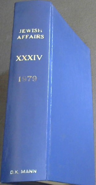 Jewish Affairs Volume 34. Jan - Dec. 1979