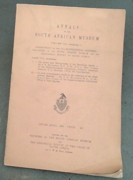 Annals of the South African Museum Volume XII ; issued April 1924