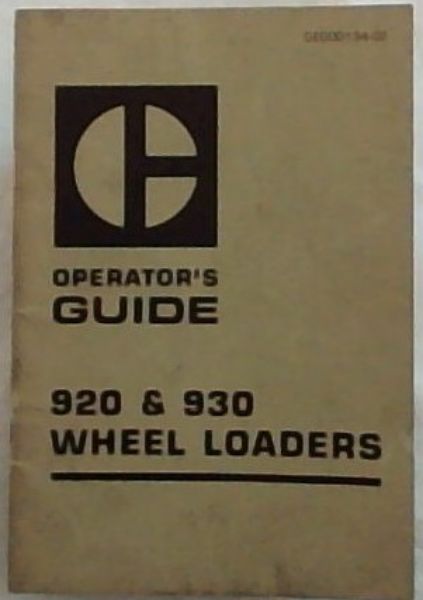 Caterpillar Operator's Guide. 920 & 930 Wheel Loaders