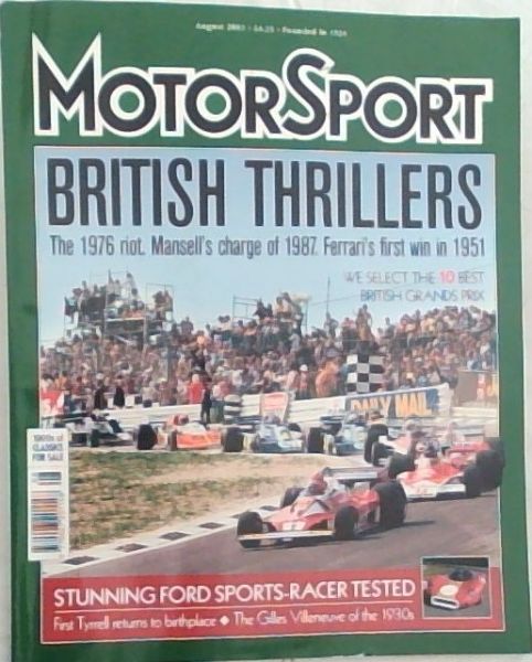 MotorSport: August 2003 British Thrillers Vol.LXXIX No.8