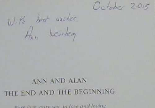 Ann and Alan : The End and the Beginning - Pure Love, Pure Sex, in Love and Loving
