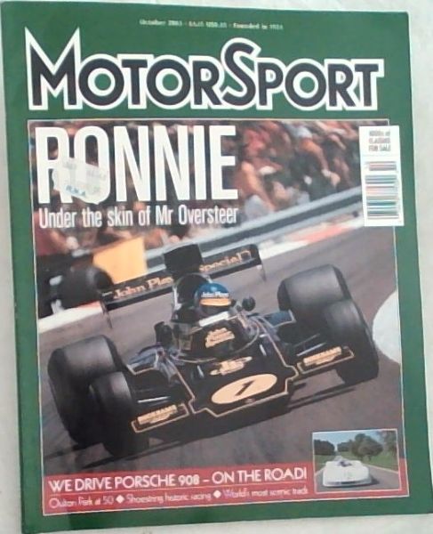 MotorSport: October 2003 Ronnie Peterson Vol.LXXIX No.10