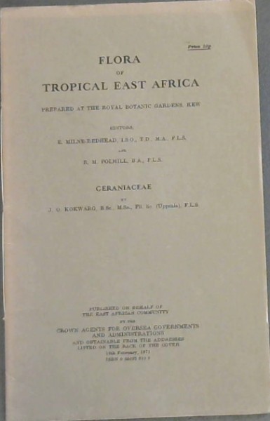 Flora of Tropical East Africa - prepared at the Royal Botanic Gardens, Kew : Geraniaceae
