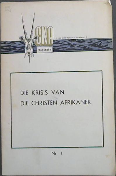 Die Krisis Van Die Christen Afrikaner