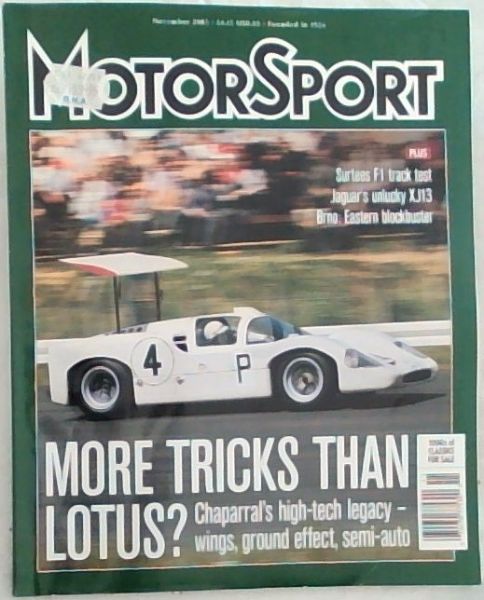 MotorSport: November 2003 Chaparral Vol.LXXIX No.11