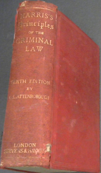 Harris's Principles of the Criminal Law (Tenth Edition)