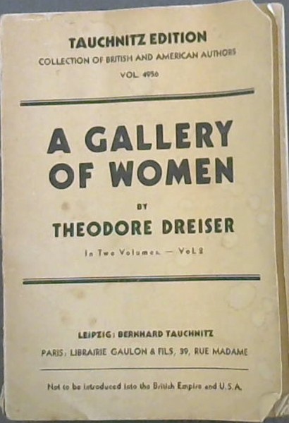A Gallery of Women. Vol. 2 Only