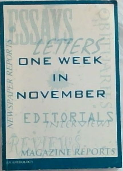 One Week in November : An Anthology compiled by the South African Council for English Education, Eastern Cape