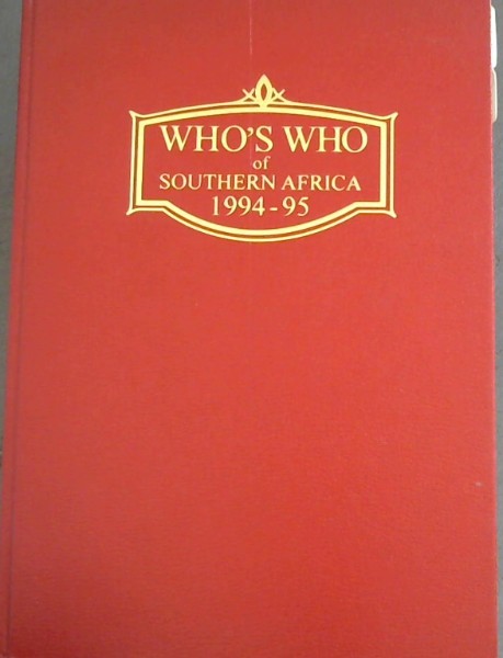 Who's Who of Southern Africa, Including Mauritius