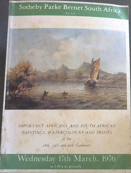 Important Africana and South African Paintings, Watercolours and Prints