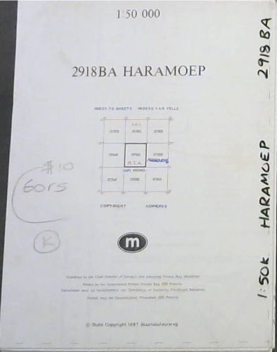 Topographical Map, South Africa: Haramoep - 2918BA - 1: 50 000