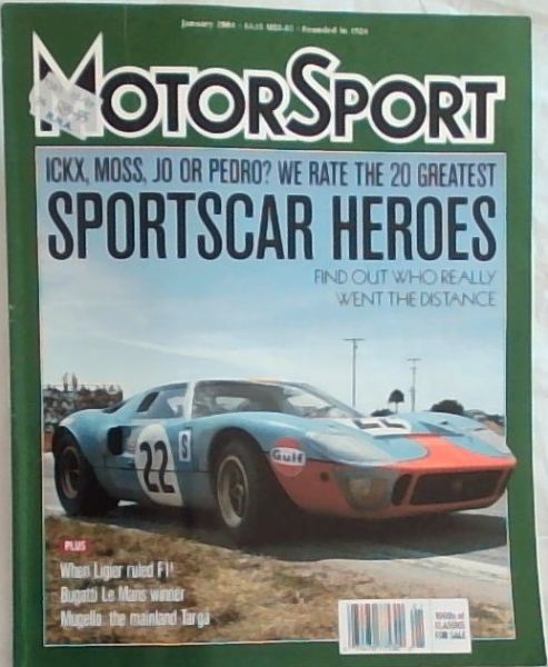 MotorSport: January 2004 20 Greatest Sportscar Drivers Vol.LXXX No.1
