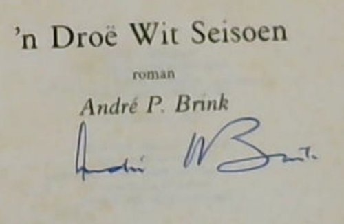 'n Droe Wit Seisoen: Roman