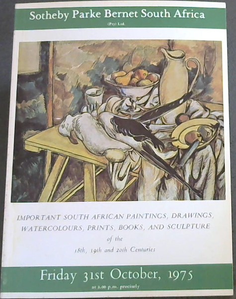 Important South African Paintings, Drawings, Watercolours, Prints, Books, and Sculpture