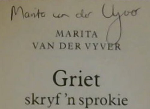 Griet skryf n sprokie (Afrikaans Edition)