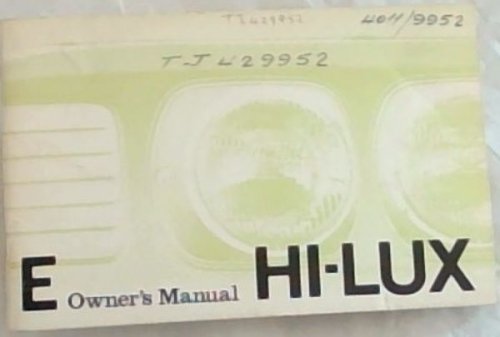 E - Owner's Manual. HI-Lux