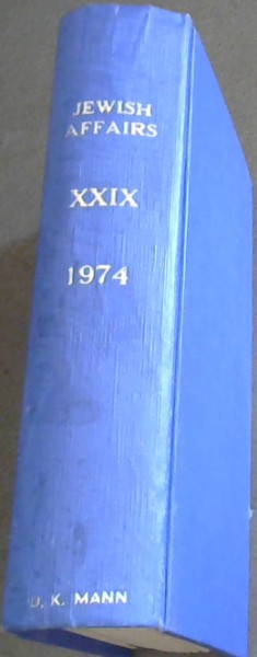 Jewish Affairs Volume 29. Jan - Dec. 1974