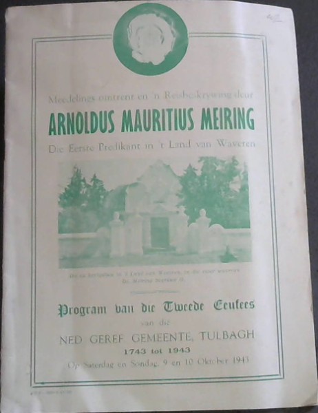 Program van die Tweede Eeufees van die Ned. Geref. Gemeente, Tulbagh
