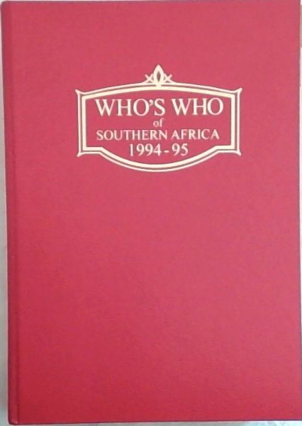 Image for Who's Who of Southern Africa 1994-54 Who's Who of Southern Africa 1994-54