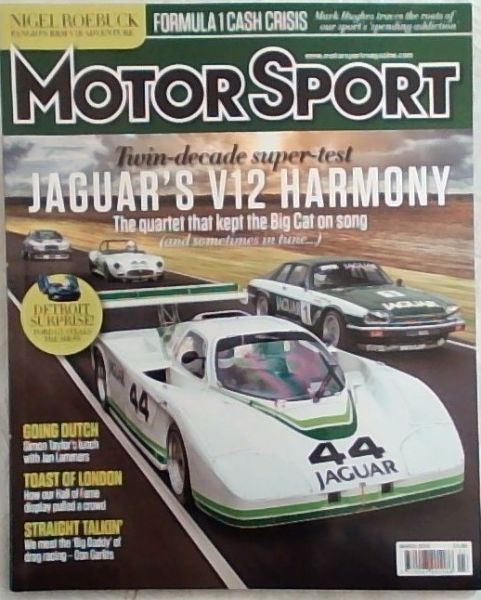 MotorSport: Jaguar V12 Test; Lunch With Jan Lammers; Cosworth March 2015 Vol.91 No.3