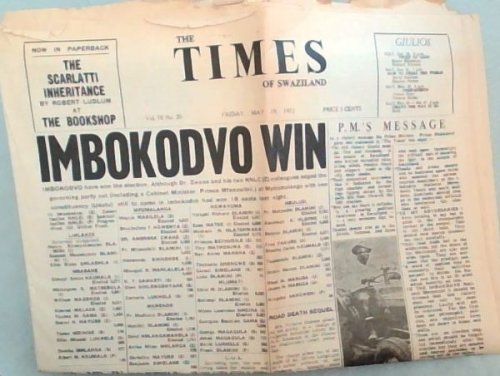 The Times Of Swaziland Vol. 70 No. 20 Friday May 19 1972