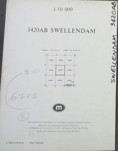 Topographical Map, South Africa: Swellendam - 3420AB - 1: 50 000
