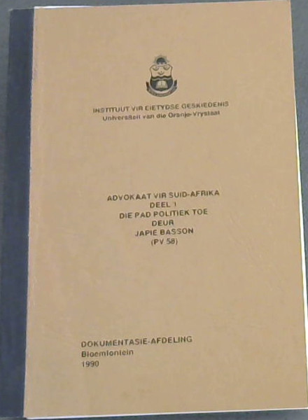 Advokaat Vir Suid-Afrika: Deel 1, Die Pad Politiek Toe