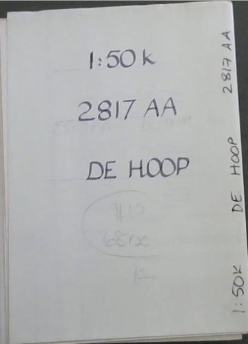 Topographical Map 2817 AA De Hoop 1:50 Kg