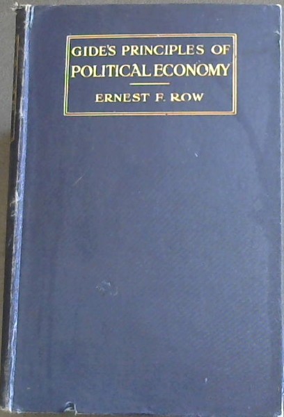 Gide's Principles of Political Economy