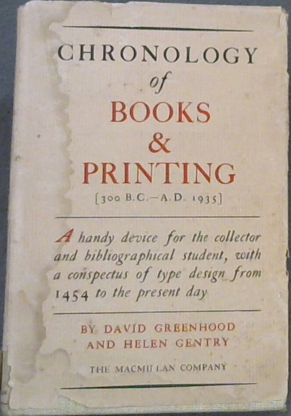 Chronology of Books & Printing (Revised edition)