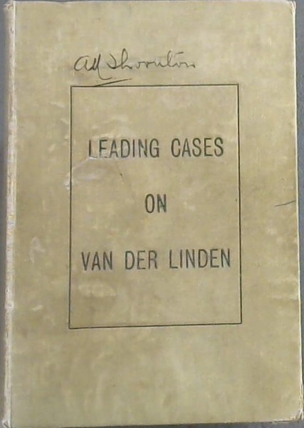 Image for Leading Cases on Van Der Linden Leading Cases on Van Der Linden
