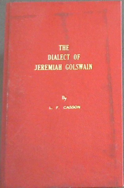 The Dialect of Jeremiah Goldswain, Albany Settler