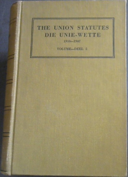 The Union Statutes Volume 5
