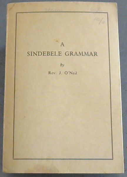 A SINDEBELE GRAMMAR