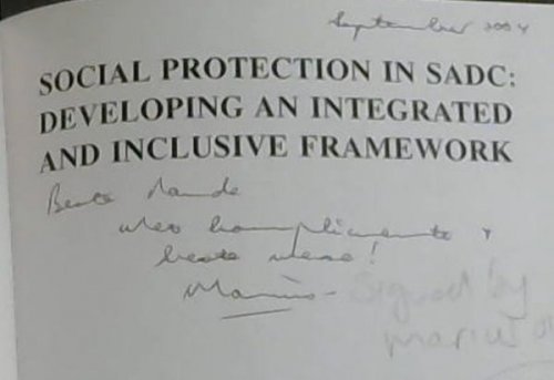SOCIAL PROTECTION IN SADC: Developing an Integrated and Inclusive Framework