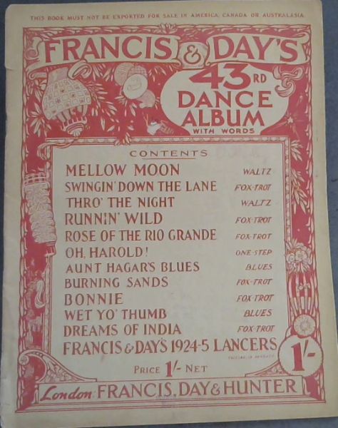 FRANCIS & DAY'S 43RD DANCE ALBUM WITH WORDS