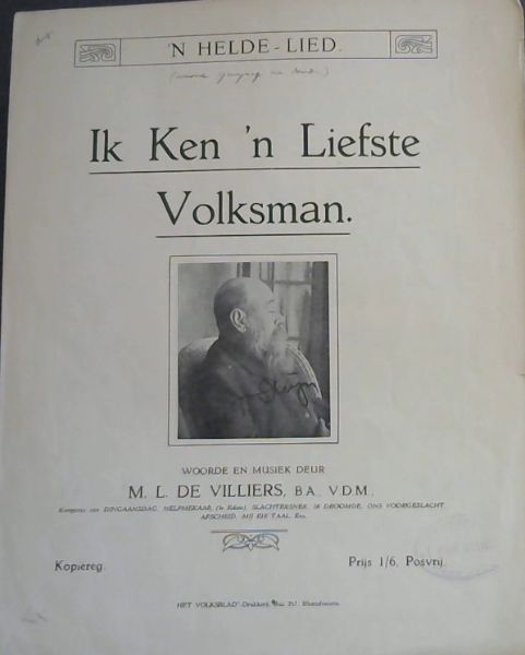Ik Ken 'n Liefste Volksman (n' Helde - Lied)