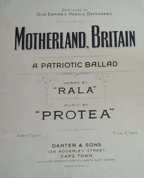 MOTHERLAND, BRITAIN (A PATRIOTIC BALLAD)