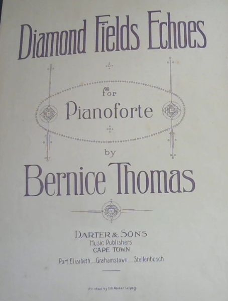 DIAMOND FIELDS ECHOES (FOR PIANOFORTE)