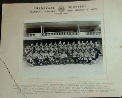 TRANSVAAL SCOTTISH WARRANT OFFICERS' AND SERGEANTS' MESS - AUGUST, 1932