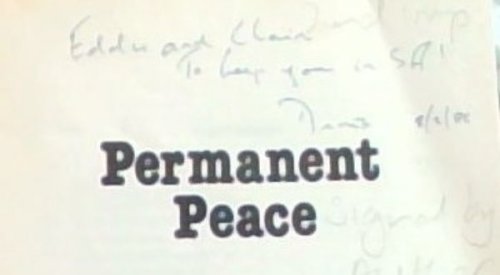 PERMANENT PEACE (Signed by the author Denis Beckett)
