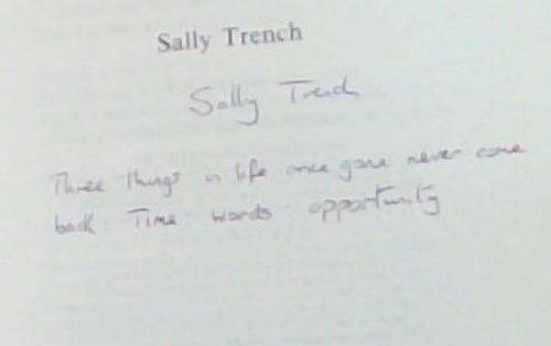 Fran's War - (Signed and warmly inscribed by the author, Sally Trench.)
