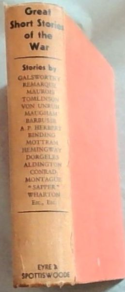 GREAT SHORT STORIES OF THE WAR: England, France, Germany, America