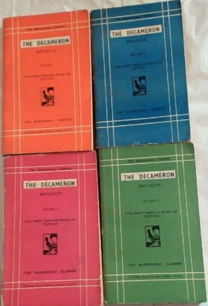 THE DECAMERON of GIOVANNI BOCCACCIO IN FOUR VOLUMES - THE MOST Famous Book of Fiction. The Queensway Classics (Set of 4 Volumes)