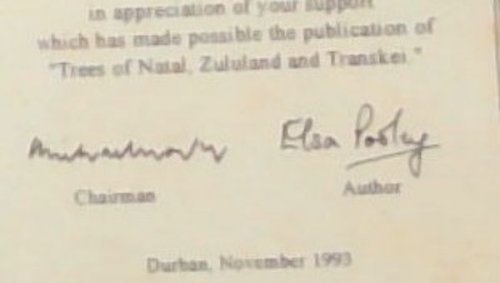 The Complete Field Guide To Trees of Natal, Zululand & Transkei (Signed by the author Elsa Pooley)