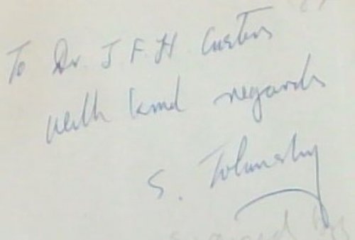 The History And Use Of Diamonds (Signed by the author, Tolansky, S)